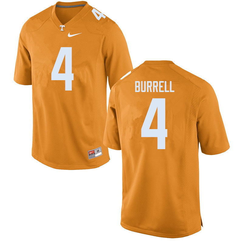 Men #4 Warren Burrell Tennessee Volunteers College Football Jerseys Sale-Orange